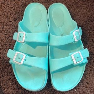 Mint green sandals, i can’t remember where i got these. cute, good condition